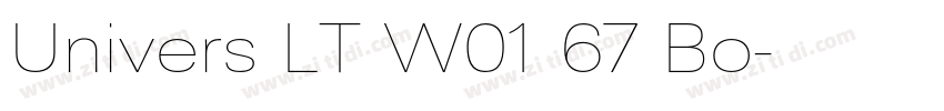 Univers LT W01 67 Bo字体转换